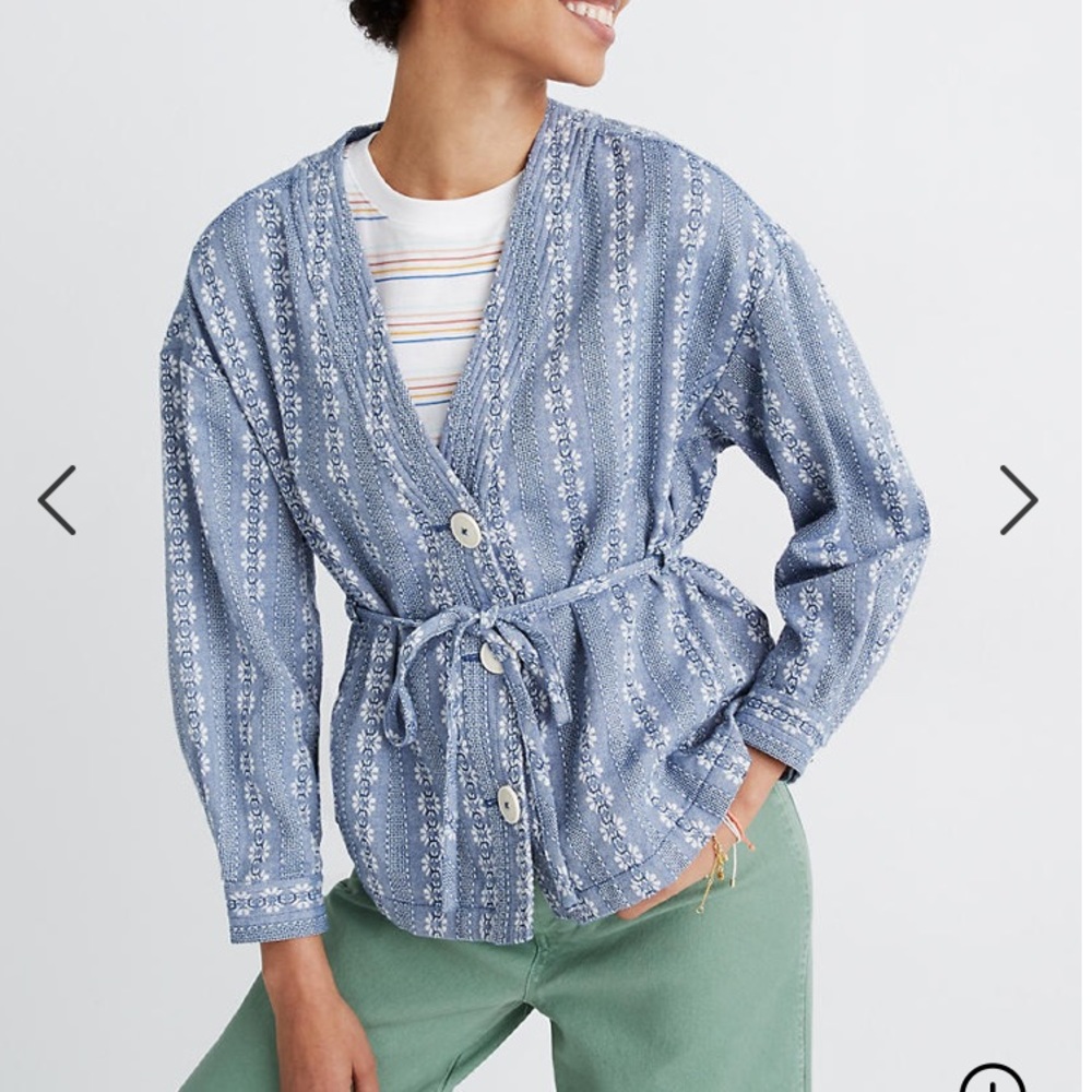 Madewell Floral Jacquard Tie-Waist Jacket - Picture 7 of 9